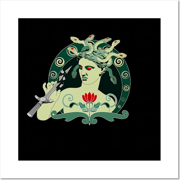 Medusa Wall Art by Malakian Art